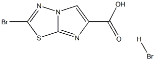 2-Bromoimidazo[2,1-b][1,3,4]thiadiazole-6-carboxylic acid hydrobromide, 2232877-38-0, 结构式