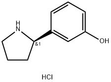 3-((2R)PYRROLIDIN-2-YL)PHENOL HYDROCHLORIDE, 2241594-46-5, 结构式