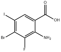 2-氨基-4-溴-3-氟-5-碘苯甲酸 结构式