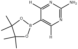 5-(4,4,5,5-tetramethyl-1,3,2-dioxaborolan-2-yl)pyrimidin-4,6-d2-2-amine 结构式