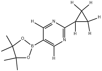 2-(cyclopropyl-d5)-5-(4,4,5,5-tetramethyl-1,3,2-dioxaborolan-2-yl)pyrimidine-4,6-d2,2241866-00-0,结构式