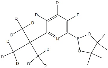 2-(2-(methyl-d3)propan-2-yl-1,1,1,3,3,3-d6)-6-(4,4,5,5-tetramethyl-1,3,2-dioxaborolan-2-yl)pyridine-3,4,5-d3 Struktur