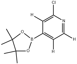 2-chloro-4-(4,4,5,5-tetramethyl-1,3,2-dioxaborolan-2-yl)pyridine-3,5,6-d3 Struktur