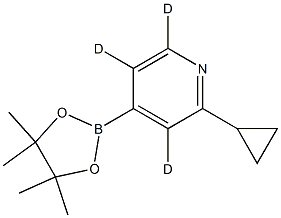2-cyclopropyl-4-(4,4,5,5-tetramethyl-1,3,2-dioxaborolan-2-yl)pyridine-3,5,6-d3 结构式