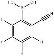 (2-cyanophenyl-3,4,5,6-d4)boronic acid 结构式
