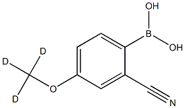 (2-cyano-4-(methoxy-d3)phenyl)boronic acid Struktur