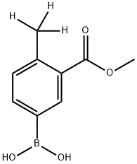 (3-(methoxycarbonyl)-4-(methyl-d3)phenyl)boronic acid Struktur