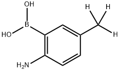 (2-amino-5-(methyl-d3)phenyl)boronic acid Struktur