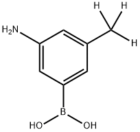 (3-amino-5-(methyl-d3)phenyl)boronic acid 结构式