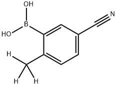 (5-cyano-2-(methyl-d3)phenyl)boronic acid 结构式