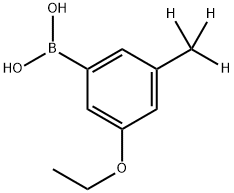 (3-ethoxy-5-(methyl-d3)phenyl)boronic acid 结构式