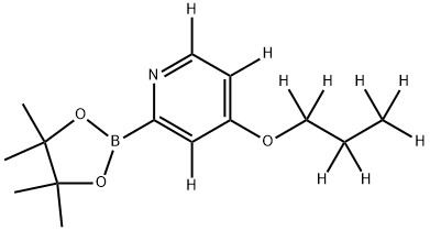 4-(propoxy-d7)-2-(4,4,5,5-tetramethyl-1,3,2-dioxaborolan-2-yl)pyridine-3,5,6-d3 Struktur