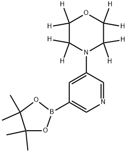 4-(5-(4,4,5,5-tetramethyl-1,3,2-dioxaborolan-2-yl)pyridin-3-yl)morpholine-2,2,3,3,5,5,6,6-d8,2241875-16-9,结构式