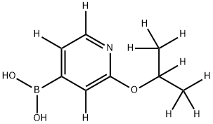 (2-((propan-2-yl-d7)oxy)pyridin-4-yl-3,5,6-d3)boronic acid Struktur