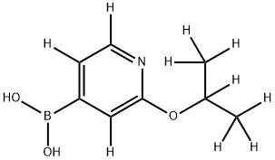(2-((propan-2-yl-d7)oxy)pyridin-4-yl-3,5,6-d3)boronic acid 结构式
