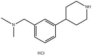 N,N-dimethyl-1-(3-(piperidin-4-yl)phenyl)methanamine hydrochloride Struktur
