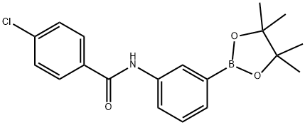 4-chloro-N-(3-(4,4,5,5-tetramethyl-1,3,2-dioxaborolan-2-yl)phenyl)benzamide Structure
