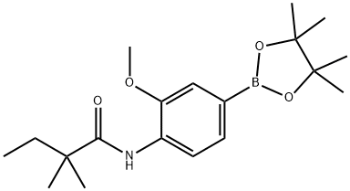 N-(2-methoxy-4-(4,4,5,5-tetramethyl-1,3,2-dioxaborolan-2-yl)phenyl)-2,2-dimethylbutanamide Structure