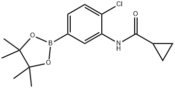 4-氯-3-(环丙基甲酰氨基)苯硼酸频哪醇酯, 2246786-07-0, 结构式
