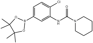4-氯-3-(哌啶-1-基甲酰胺基)苯硼酸频哪醇酯,2246834-90-0,结构式