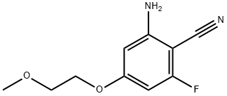 2-Amino-6-fluoro-4-(2-methoxyethoxy)benzonitrile 化学構造式