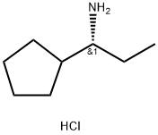 (R)-1-cyclopentylpropan-1-amine hydrochloride,2252243-19-7,结构式