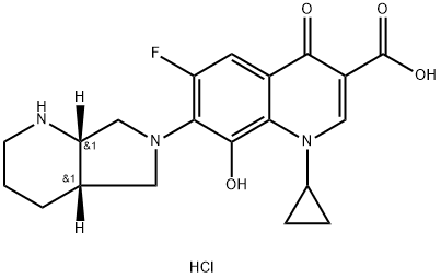 1-cyclopropyl-6-fluoro-8-hydroxy-7-((4aS,7aS)-octahydro-6H-pyrrolo[3,4-b]pyridin-6-yl)-4-oxo-1,4-dihydroquinoline-3-carboxylic acid hydrobromide Struktur
