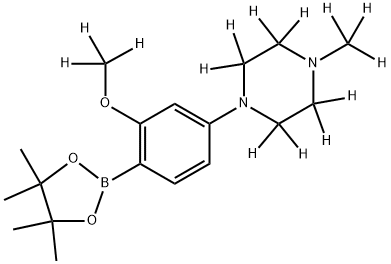2256704-60-4 1-(3-(methoxy-d3)-4-(4,4,5,5-tetramethyl-1,3,2-dioxaborolan-2-yl)phenyl)-4-(methyl-d3)piperazine-2,2,3,3,5,5,6,6-d8