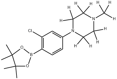 2256704-62-6 1-(3-chloro-4-(4,4,5,5-tetramethyl-1,3,2-dioxaborolan-2-yl)phenyl)-4-(methyl-d3)piperazine-2,2,3,3,5,5,6,6-d8