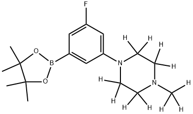 2256704-66-0 1-(3-fluoro-5-(4,4,5,5-tetramethyl-1,3,2-dioxaborolan-2-yl)phenyl)-4-(methyl-d3)piperazine-2,2,3,3,5,5,6,6-d8