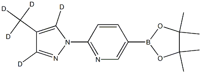 2-(4-(methyl-d3)-1H-pyrazol-1-yl-3,5-d2)-5-(4,4,5,5-tetramethyl-1,3,2-dioxaborolan-2-yl)pyridine Structure