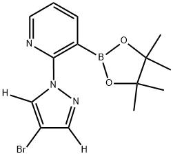 2-(4-bromo-1H-pyrazol-1-yl-3,5-d2)-3-(4,4,5,5-tetramethyl-1,3,2-dioxaborolan-2-yl)pyridine|
