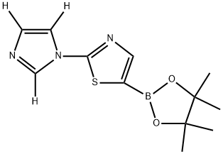 2-(1H-imidazol-1-yl-d3)-5-(4,4,5,5-tetramethyl-1,3,2-dioxaborolan-2-yl)thiazole Structure