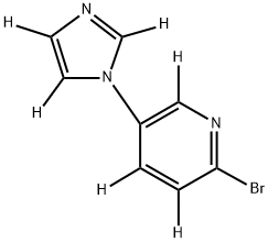 2-bromo-5-(1H-imidazol-1-yl-d3)pyridine-3,4,6-d3 结构式