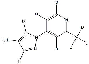 1-(2-(methyl-d3)pyridin-4-yl-3,5,6-d3)-1H-pyrazol-3,5-d2-4-amine|