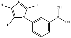 (3-(1H-imidazol-1-yl-d3)phenyl)boronic acid 结构式