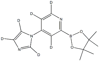 4-(1H-imidazol-1-yl-d3)-2-(4,4,5,5-tetramethyl-1,3,2-dioxaborolan-2-yl)pyridine-3,5,6-d3 结构式
