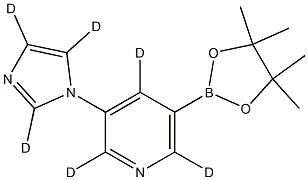 3-(1H-imidazol-1-yl-d3)-5-(4,4,5,5-tetramethyl-1,3,2-dioxaborolan-2-yl)pyridine-2,4,6-d3,2256709-67-6,结构式