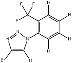 4-bromo-1-(2-(trifluoromethyl)phenyl-3,4,5,6-d4)-1H-1,2,3-triazole-5-d Struktur