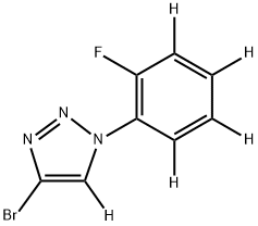 4-bromo-1-(2-fluorophenyl-3,4,5,6-d4)-1H-1,2,3-triazole-5-d Struktur