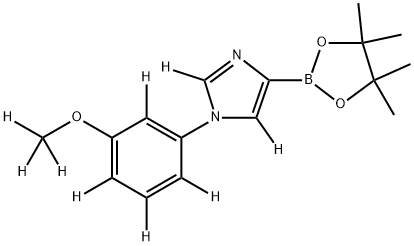 1-(3-(methoxy-d3)phenyl-2,4,5,6-d4)-4-(4,4,5,5-tetramethyl-1,3,2-dioxaborolan-2-yl)-1H-imidazole-2,5-d2 Struktur