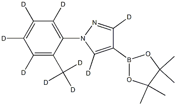 1-(2-(methyl-d3)phenyl-3,4,5,6-d4)-4-(4,4,5,5-tetramethyl-1,3,2-dioxaborolan-2-yl)-1H-pyrazole-3,5-d2 Struktur
