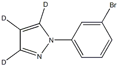 1-(3-bromophenyl)-1H-pyrazole-3,4,5-d3 结构式