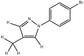 1-(4-bromophenyl)-4-(methyl-d3)-1H-pyrazole-3,5-d2 结构式