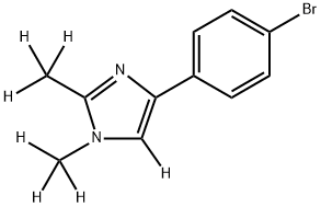 4-(4-bromophenyl)-1,2-bis(methyl-d3)-1H-imidazole-5-d Structure