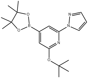 2-(tert-butoxy)-6-(1H-pyrazol-1-yl)-4-(4,4,5,5-tetramethyl-1,3,2-dioxaborolan-2-yl)pyridine Structure