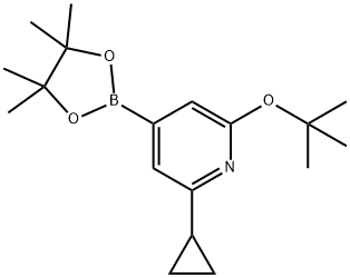 2-(tert-butoxy)-6-cyclopropyl-4-(4,4,5,5-tetramethyl-1,3,2-dioxaborolan-2-yl)pyridine Structure