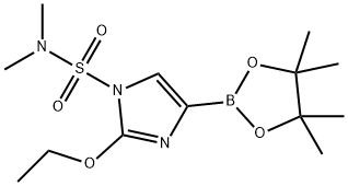 2-ethoxy-N,N-dimethyl-4-(4,4,5,5-tetramethyl-1,3,2-dioxaborolan-2-yl)-1H-imidazole-1-sulfonamide Struktur