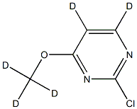 2-chloro-4-(methoxy-d3)pyrimidine-5,6-d2 结构式