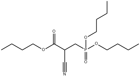 Propanoic acid, 2-cyano-3-(dibutoxyphosphinyl)-, butyl ester Struktur